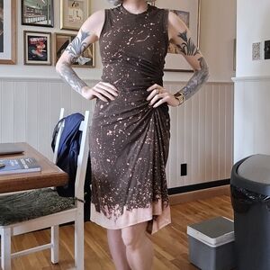 James Perse Bleach Splattered Dress